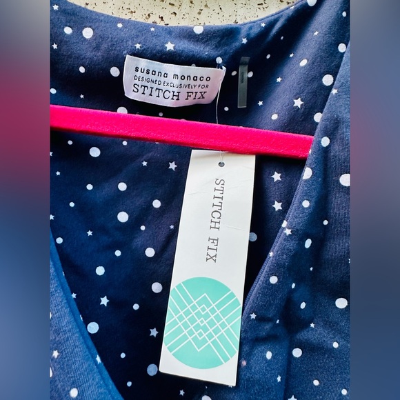 🆕🔖 Susana Monaco Stitch Fix✨Evalyn Knit Dress✨Galaxy Inkwell Navy✨Small✨NWT! - Picture 9 of 11